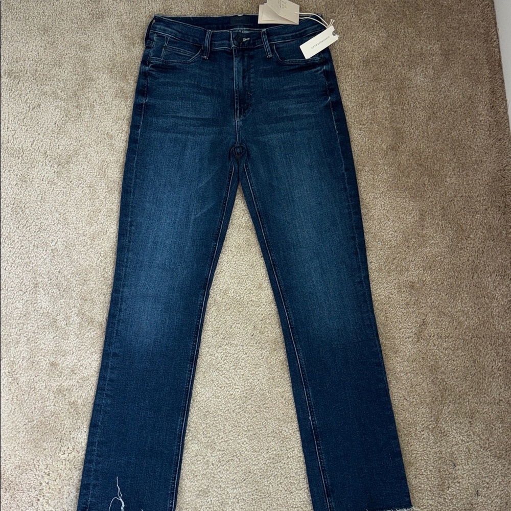 MOTHER Women's Straight Leg Jeans - Dark Blue